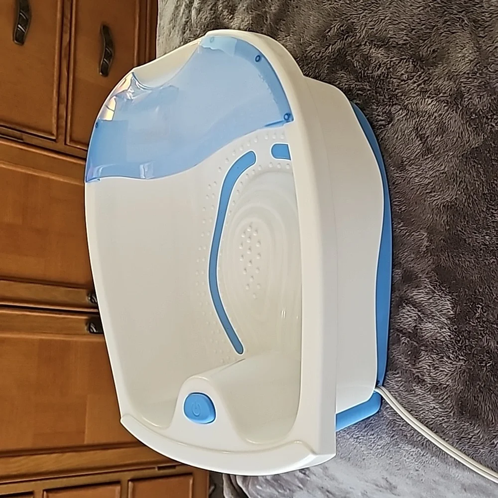 Electric Foot Spa Massager - White & Light Blue